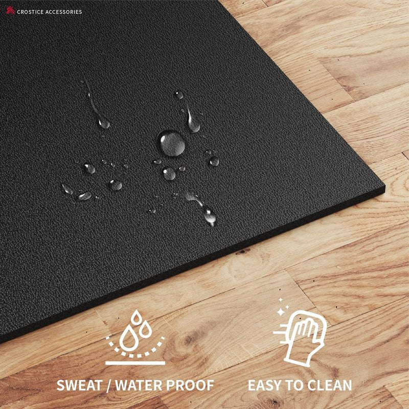 Double Mat for Peloton Bike & Concept 2 Rowing Machine - 6mm Thick, Protects Hardwood Floors | Home Gym Accessory
