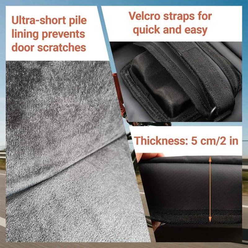 BZWKQA Tailgate Pad for Mountain Bike - Holds 2 Bikes, Truck Bed Bike Rack Pad with Tool Pockets, Universal Fit for Most Pickups