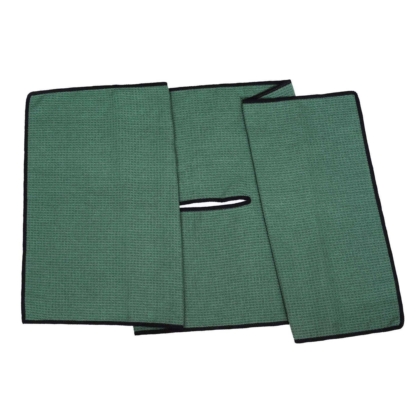 Mile High Life | Pro Tour Caddy Towel | 17” x 40” with 8” Center Slit | Premium Microfiber Waffle Texture (Green)