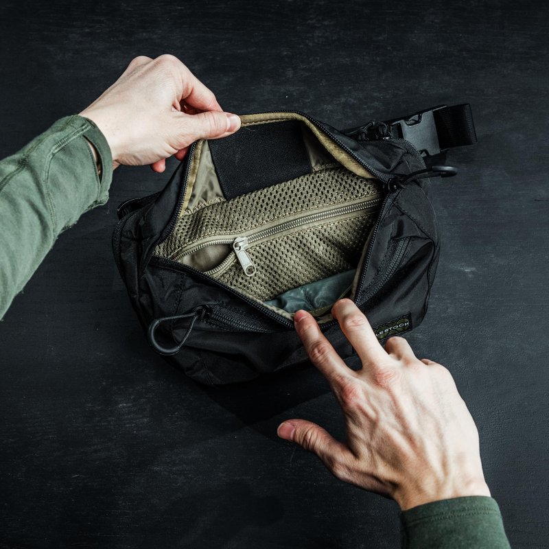Eberlestock Bando Bag XL - Tactical Men's Fanny Pack w/Adjustable Waist Belt, Zippered Pockets, Compact Lightweight Belt Bag, Everyday Hip Pouch for Travel Outdoor Running Hunting, Coyote Brown