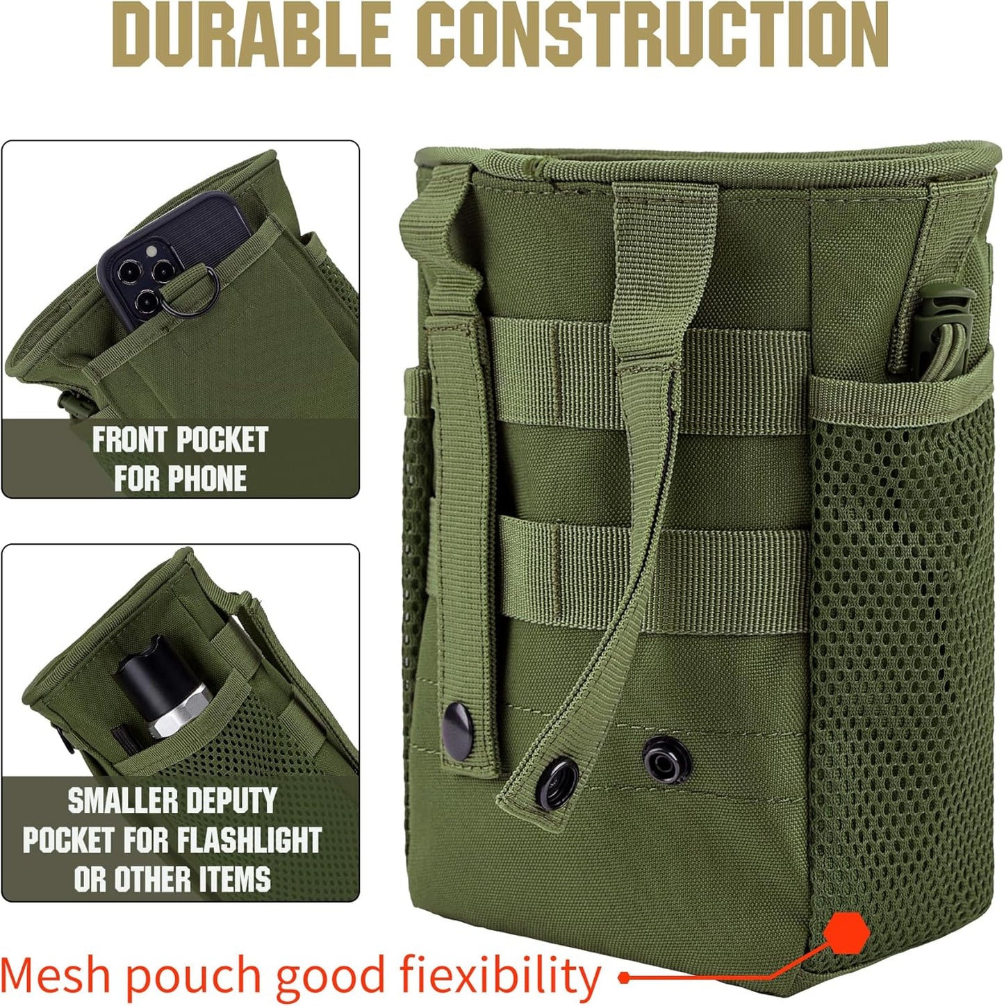 Tactical Molle Dump Pouch - Utility Hip Belt Waist Bag with D-Ring for Outdoor Gear | Versatile Storage Solution