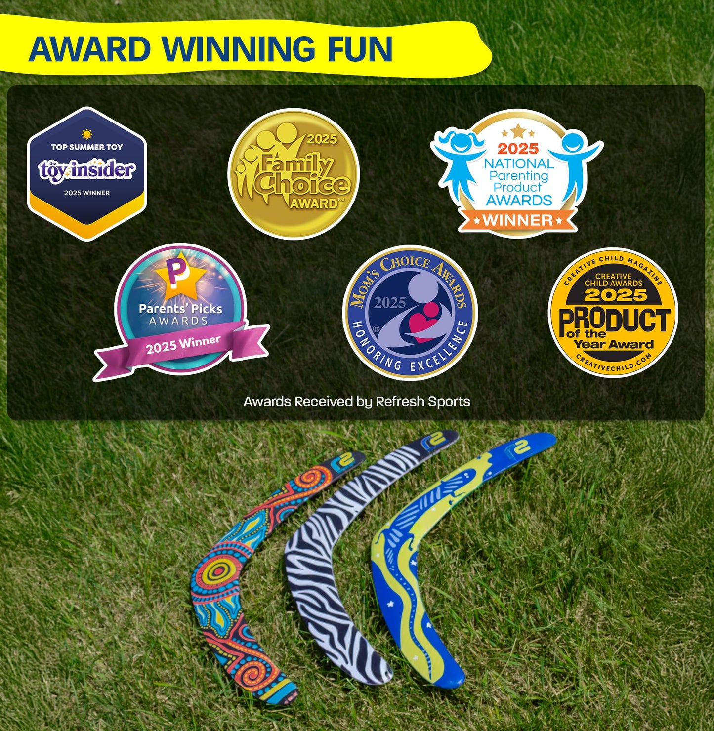 Refresh Sports Boomerang for Adults & Kids