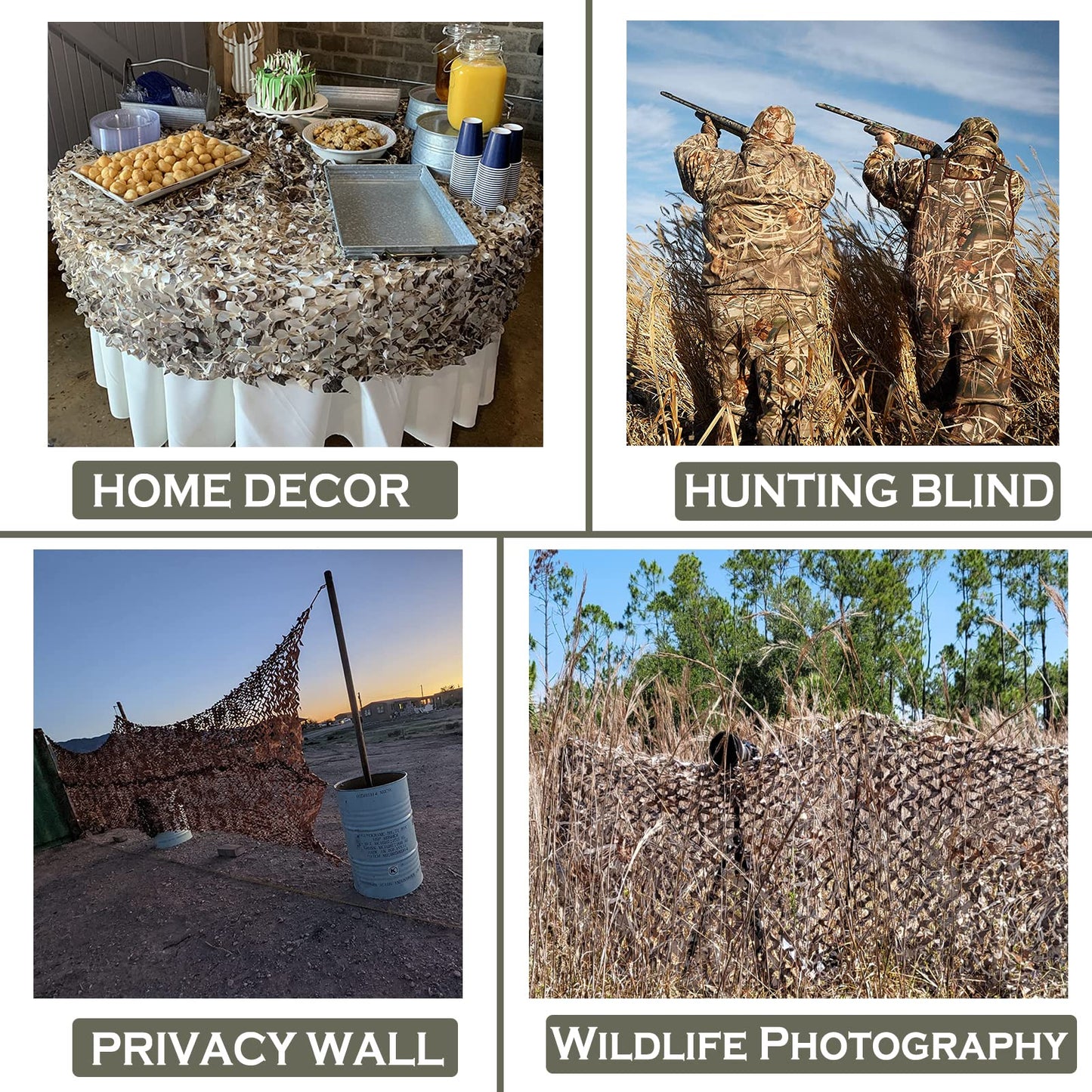 Yeacool Camo Netting for Hunting Blind Camouflage Netting Bulk Roll Burlap Camo Tarp Outdoor Shade for Military Dinosaur Birthday Party Decor Deer Stand Bird Watching(Dry Grass, 16.4ftx4.9ft, 5m*1.5m)