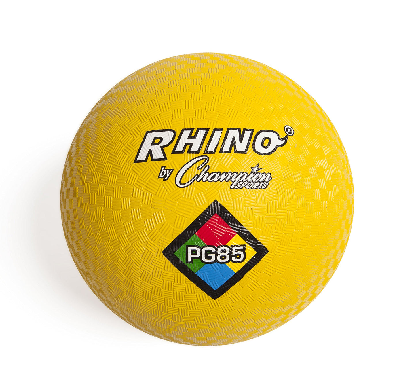 Champion Sports Rhino Playground Balls 8.5"D - Two Ply, Nylon Wound, YELLOW