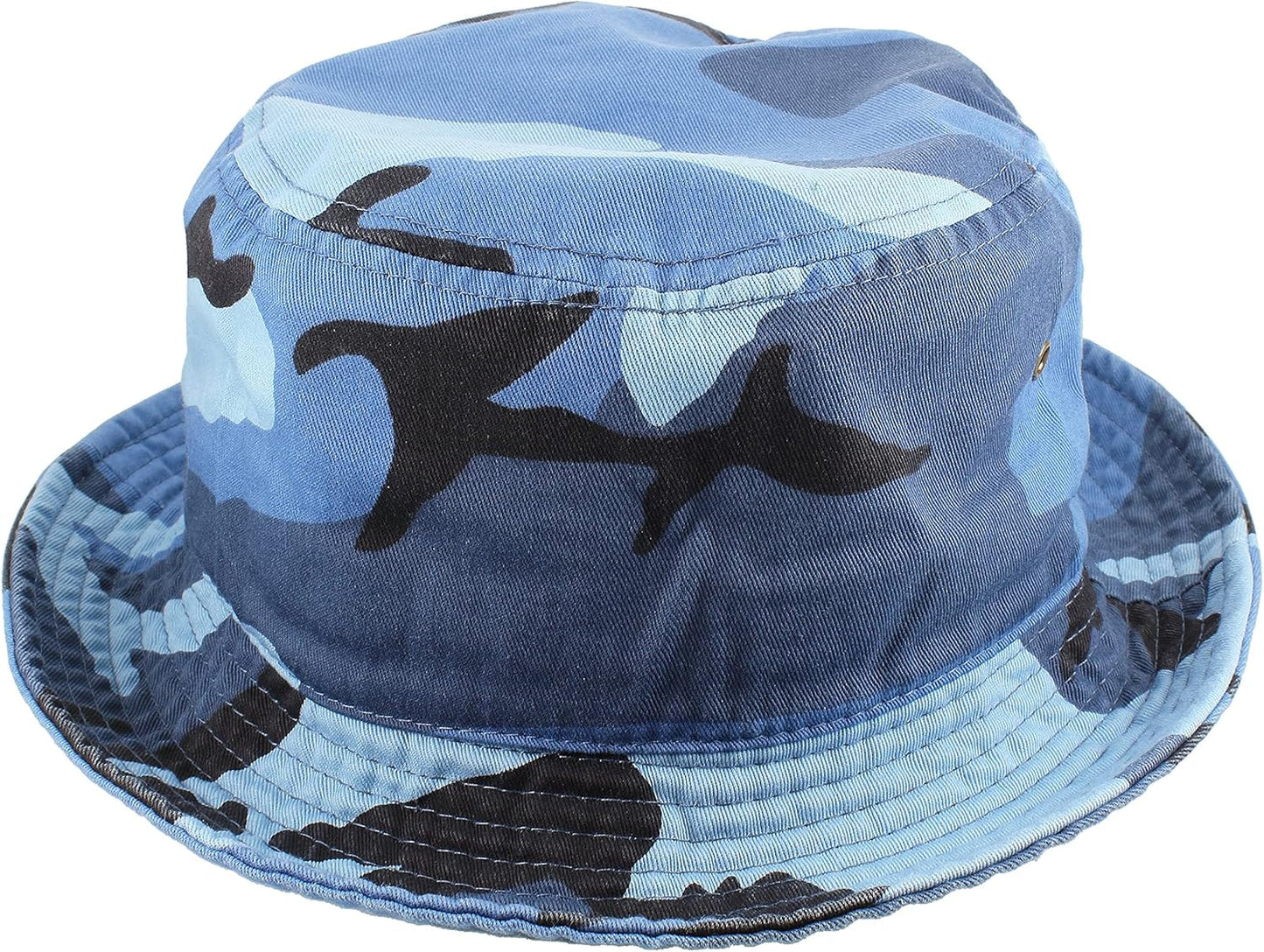 Solid Color 100% Cotton Bucket Hat for Men & Women - Packable Travel Summer Beach Hat