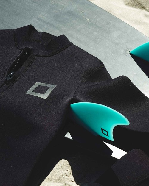 Surf Squared Men's Wetsuit Top Jacket 2mm or 3mm - Neoprene Long Sleeve for Warmth & Comfort, Extended Back Flap - Ideal for Surfing, Snorkeling & Watersports - Large - 3MM