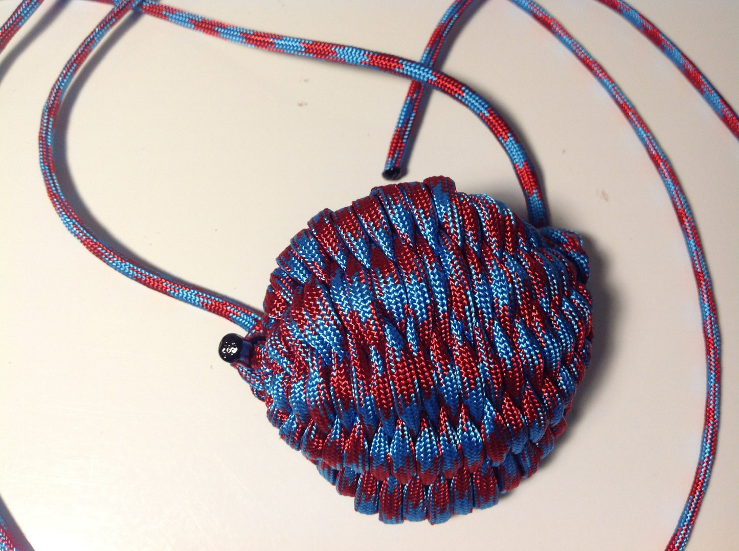 Paracord Shepherd Sling (Old-fashioned Slingshot) Handmade By David the Shepherd (Pacific Red)