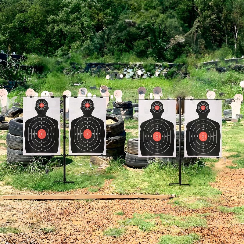 Silhouette Shooting Targets - 100 Pack 14x22 Inch Paper Targets for Gun & Archery Practice | Range Training