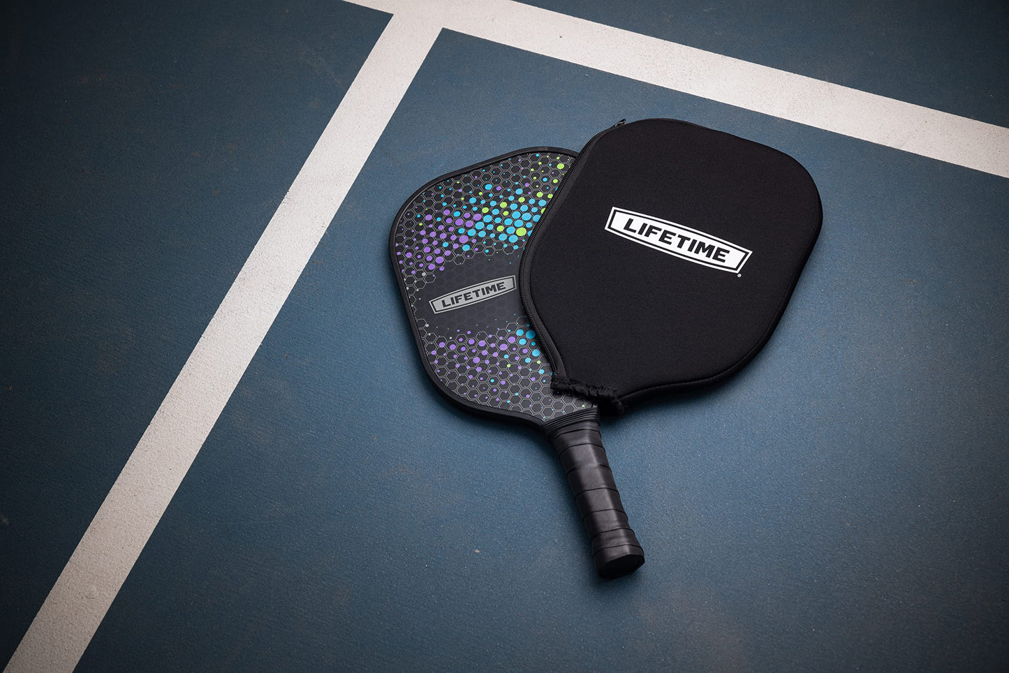 Lifetime Pickleball Paddle with Graphite Surface, Honeycomb Core, Comfort Grip & Protective Cover, Single Paddle