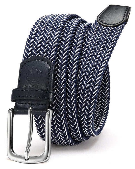 CHAOREN Stretch Mens Belt - Braided Elastic Golf Belt for Men 1 3/8"- Fits Casual Jeans & Shorts