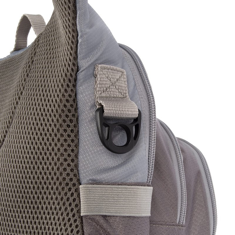 Allen Company Boulder Creek Fly Fishing Chest Pack, Fits up to 6 Tackle/Fly Boxes, Gray/Lime