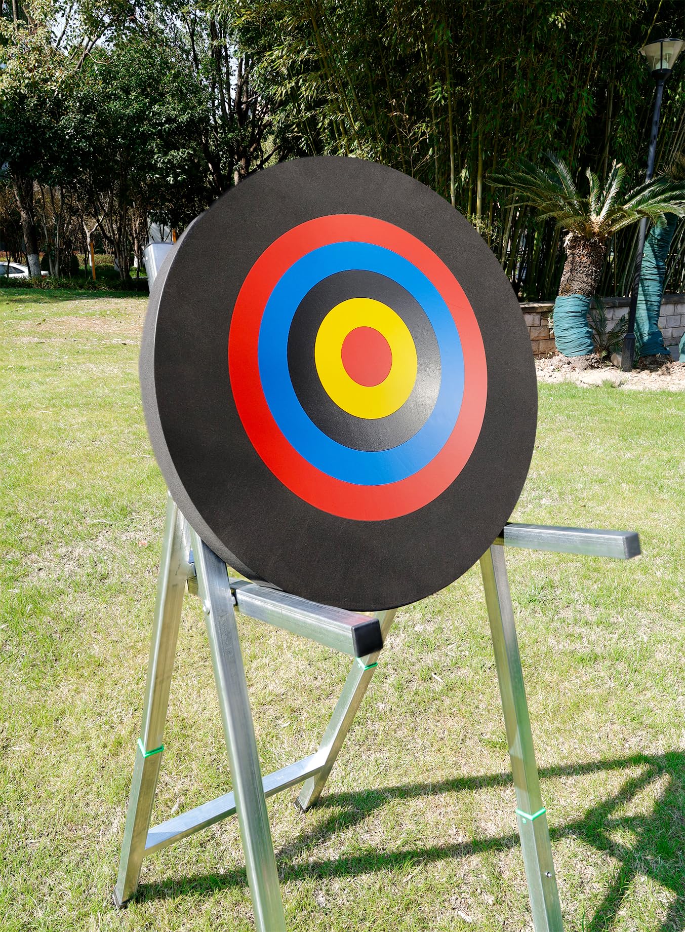 Cifupy 20'' Round Archery Target, Lightweight High-Density EVA Bow & Arrow Target, Single-Sided Printed Pattern, for Backyard Outdoor Shooting Practice with a Curved Longbow