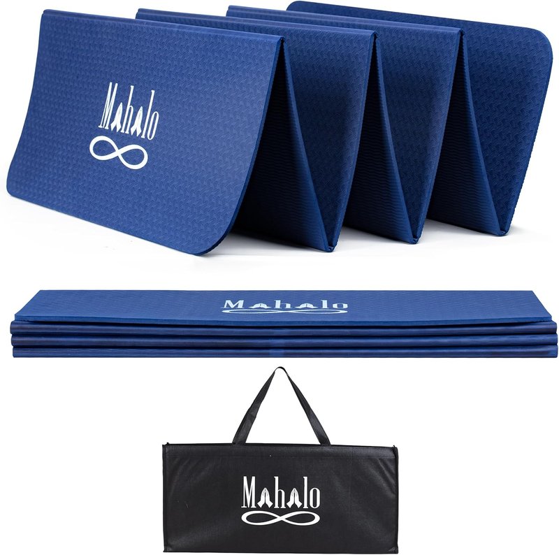 Foldable Yoga Mat - 6mm Anti-Slip Exercise Mat with Carry Bag | Perfect for Yoga, Pilates, Home Workouts