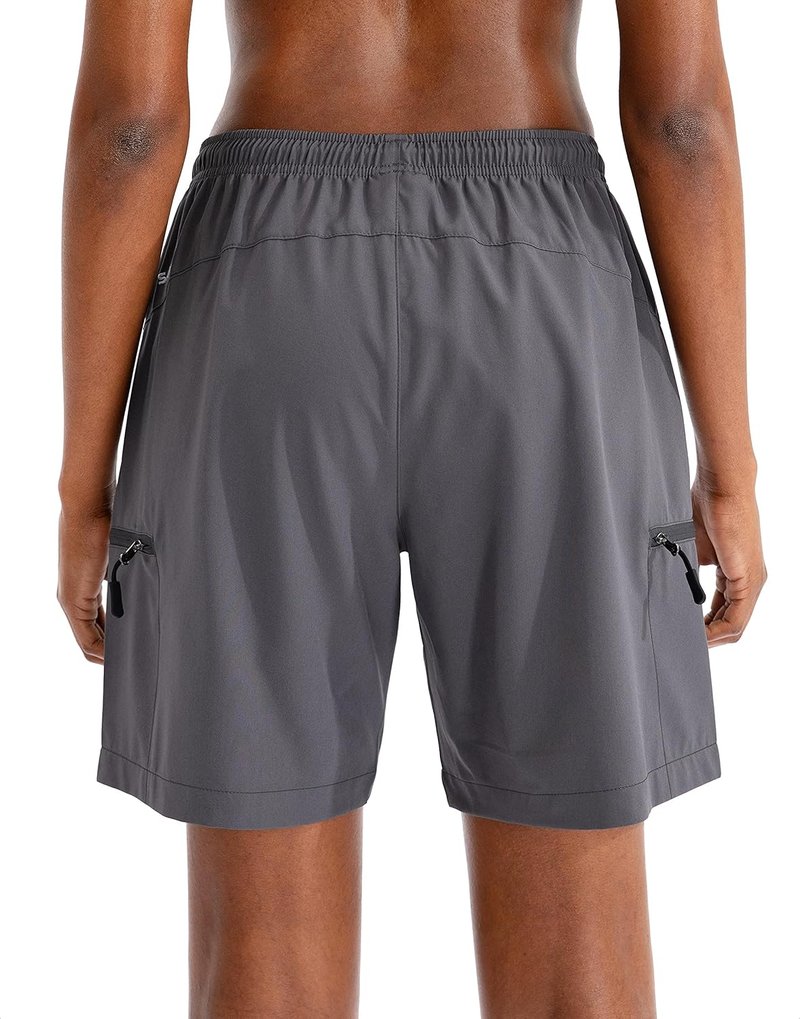 SANTINY Women's Hiking Cargo Shorts - Quick Dry Lightweight Athletic Shorts with Zipper Pockets | Available in 5'', 7'', 9'' Sizes