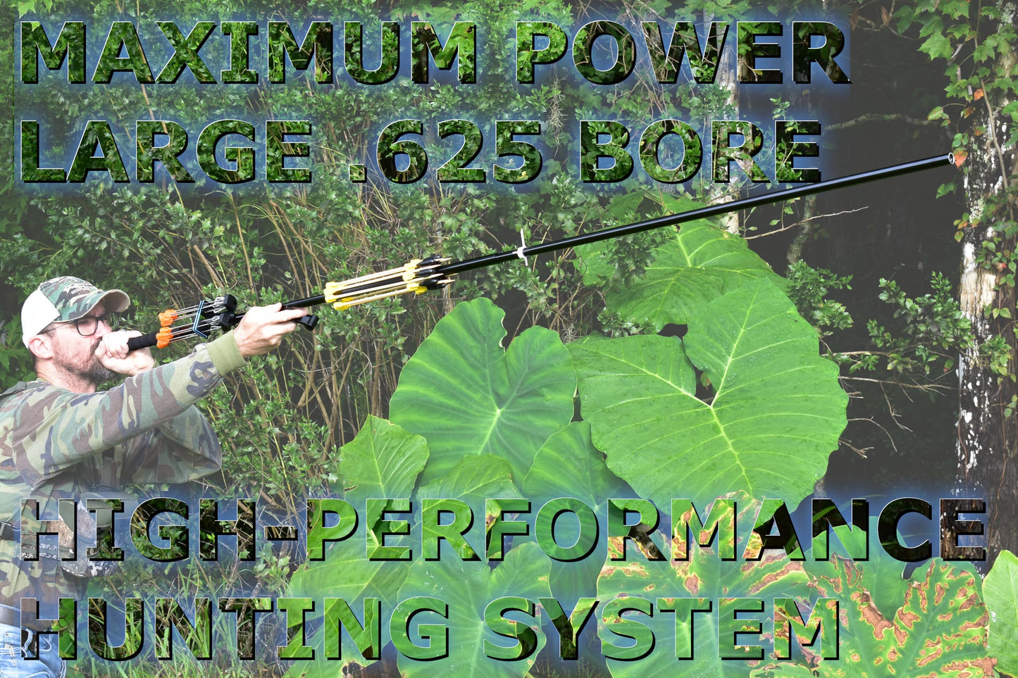 FSFF 625 Blowgun 7 ft. Moab, Mother of All Blowguns, Complete Shooting System, All You Need, Modular 7/6/3.5ft Blow Pipe 40 darts-10x 3-Blade, 2-Blade, Bamboo & Stun 625 Cal Tube Moab Complete kit