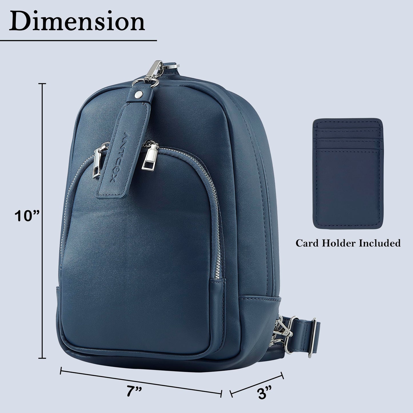 CCW Sling bag for Women & Men-Magnetic closure Cusual EDC bag with fast access-Concealed carry crossbody bag for Women & Men-Include universal fast draw Holster(Navy Blue)