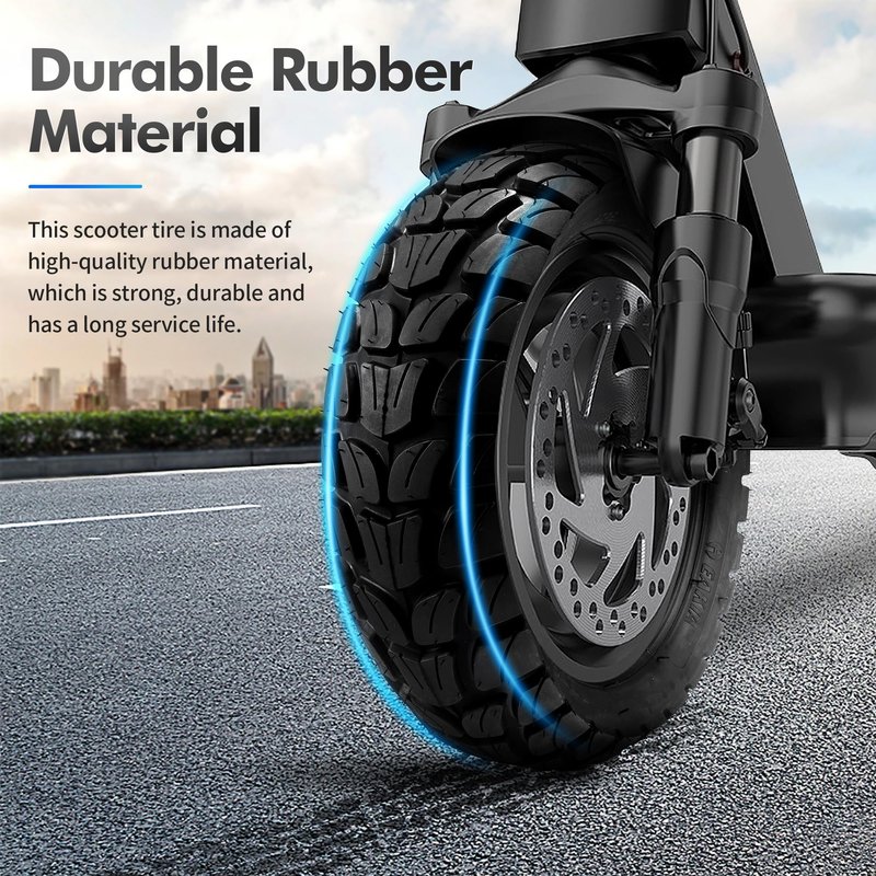 HTBCCHB 255x80 Scooter Tire Off Road,10in Electric Scooter Tire with Inner Tube Replacement Thickened Pneumatic Tyres for 10 inch 80/65-6 10x3.0 Electric car Scooter