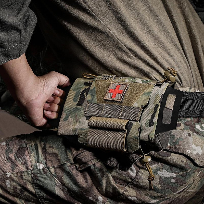 Tactical IFAK Pouch - Rapid Tear-Away First Aid Kit for Outdoor Travel | Emergency Survival Bag