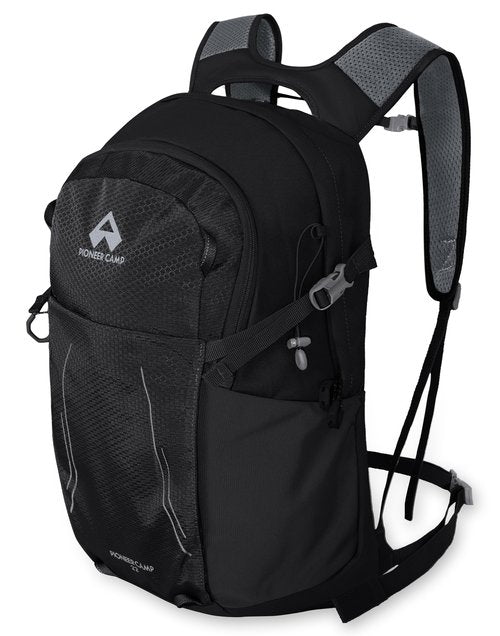 Pioneer Camp Hiking Backpack 22L Small Hiking Hydration Gear Lightweight Camping Backpack Travel Daypack for Women Men Outdoor Bag for Biking Climbing(Black;22L)