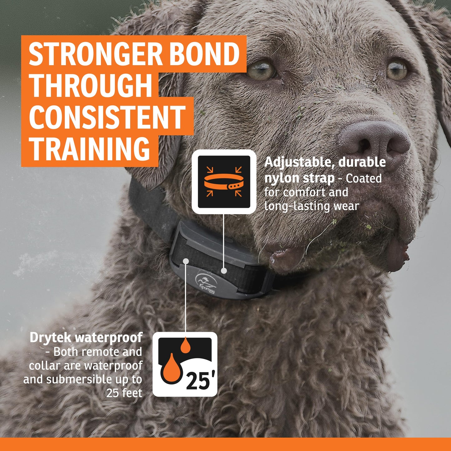 SportDOG FieldTrainer 425XS - Remote Trainer Designed for Off-Leash Control & Training - for Stubborn Dogs - 500-Yard Range - Waterproof - Quick-Charge Collar - Static, Tone, & Vibration