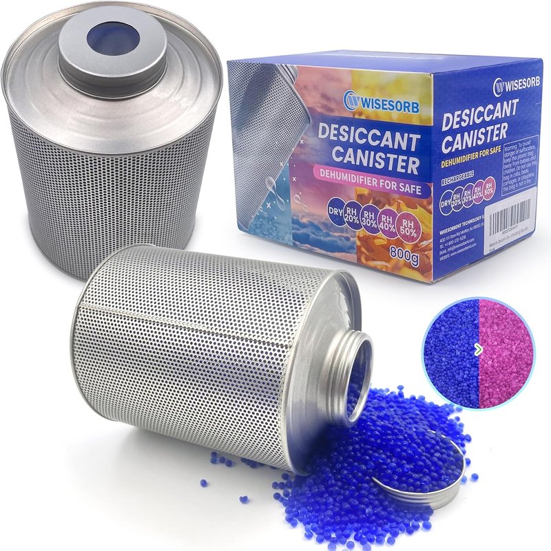 Wisesorb Rechargeable Gun Safe Dehumidifier | 800g Silica Gel Moisture Absorber for Room, Closet, Car