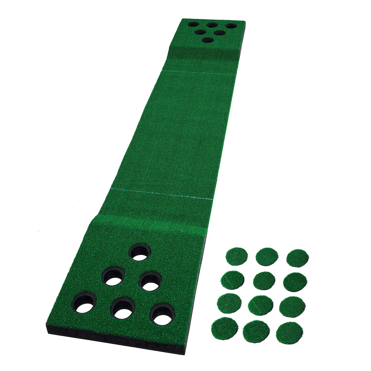 MD Sports Big Sky Pong Golf Putting Mat Game with 12 Cup Covers - Portable Outdoor Putting Green with Non-Slip Bottom for Tailgating, Backyard Parties, Beach - Outdoor Games for Adults and Family