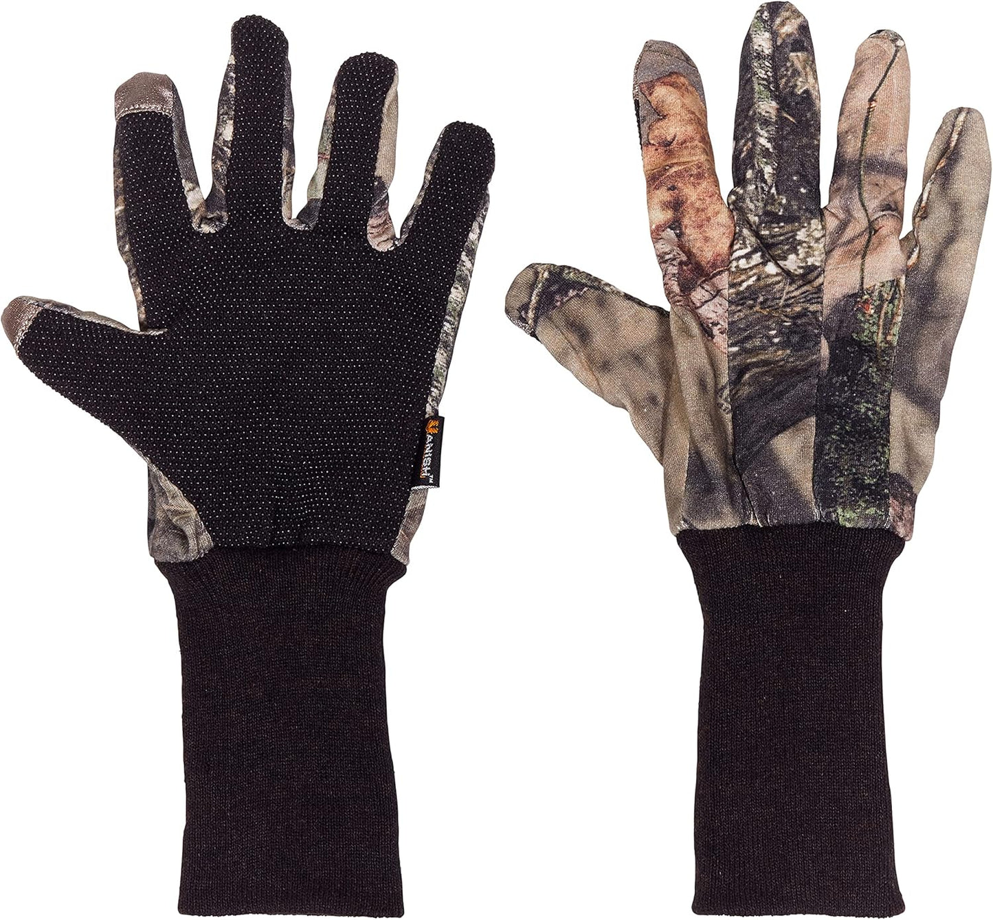 Mossy Oak Camo Hunting Gloves - Lightweight & Durable Jersey Material | Perfect for Outdoor Activities