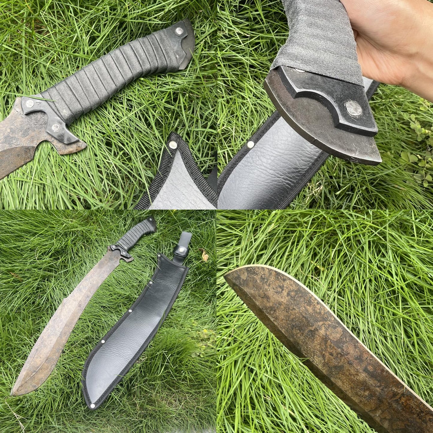 1060 High Carbon Steel Sword Handmade Machete with Full Tang Real Sharp Sword for Outdoor,Survival, Camping, Hiking, Hunting Fishing