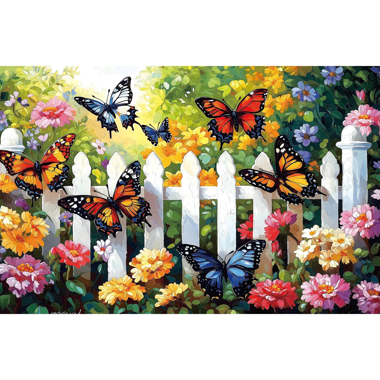 MINIWAN Butterfly Haven 500 Piece Puzzle for Adults, 23 x 15 in