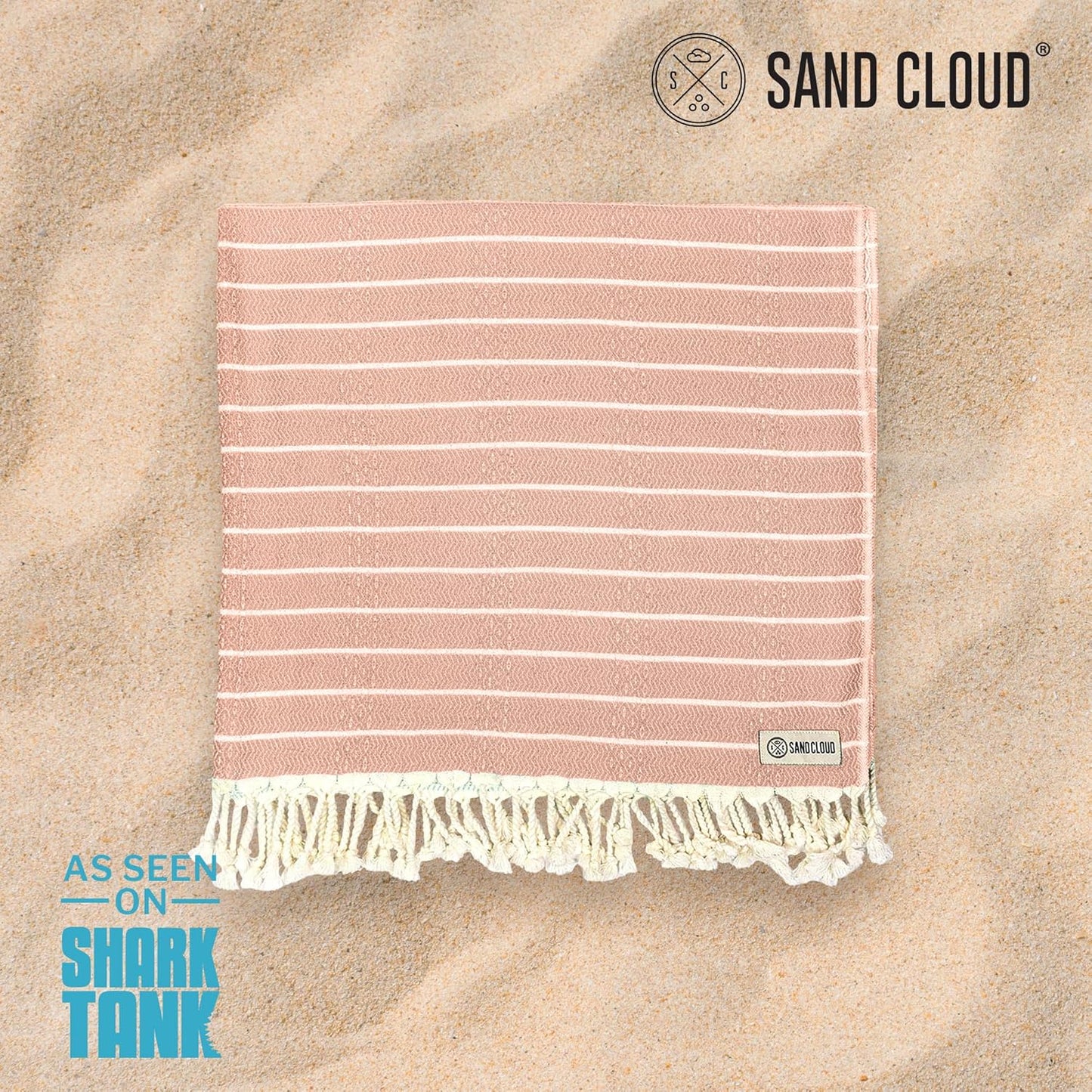 Turkish Beach Towel - Sand Resistant & Quick Dry - 100% Organic Cotton | Gocek Beige