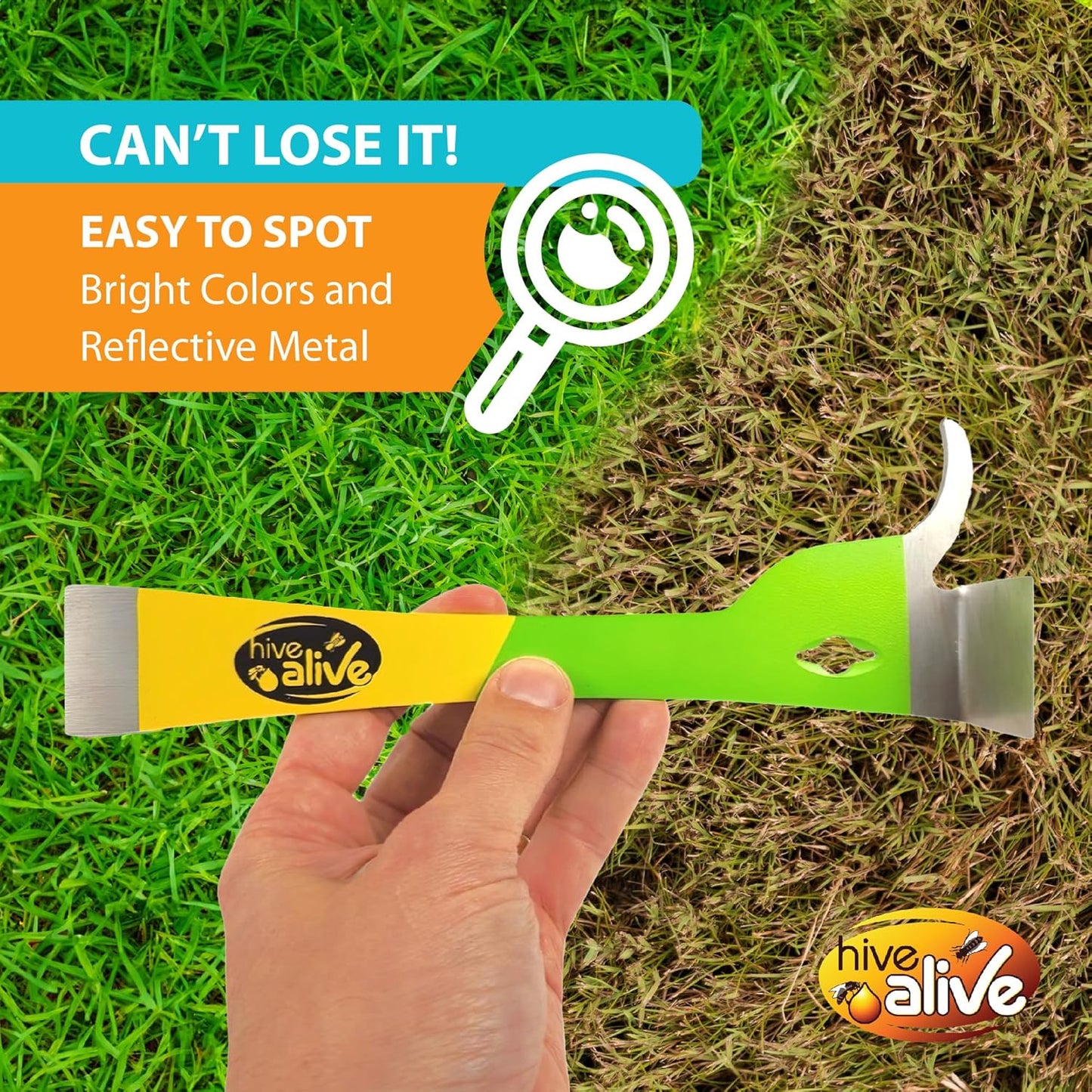 HIVE ALIVE Pro HiveTool - Durable 3mm Heat-Treated Beekeeper Tool for Prying, Lifting & Scraping | Multi-Color Design