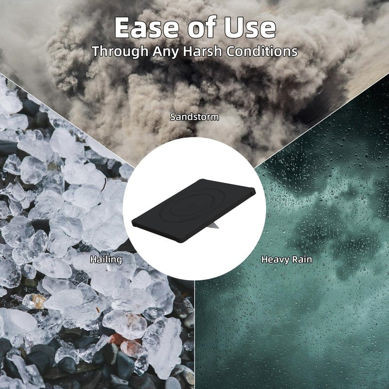 EAZUSE Starlink Mini Cover, Starlink Mini Protective Cover Liquid Silicone Sleeve Accessories for Camping Outdoor Protector from Scratching Hailstone Black