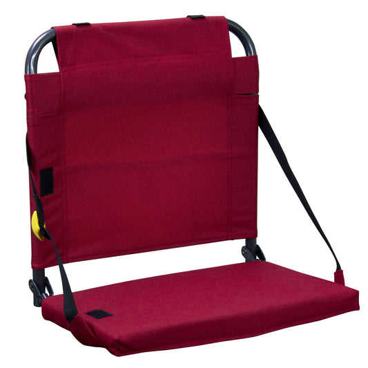 GCI Outdoor BleacherBack Stadium Seat with Adjustable Backrest, Red