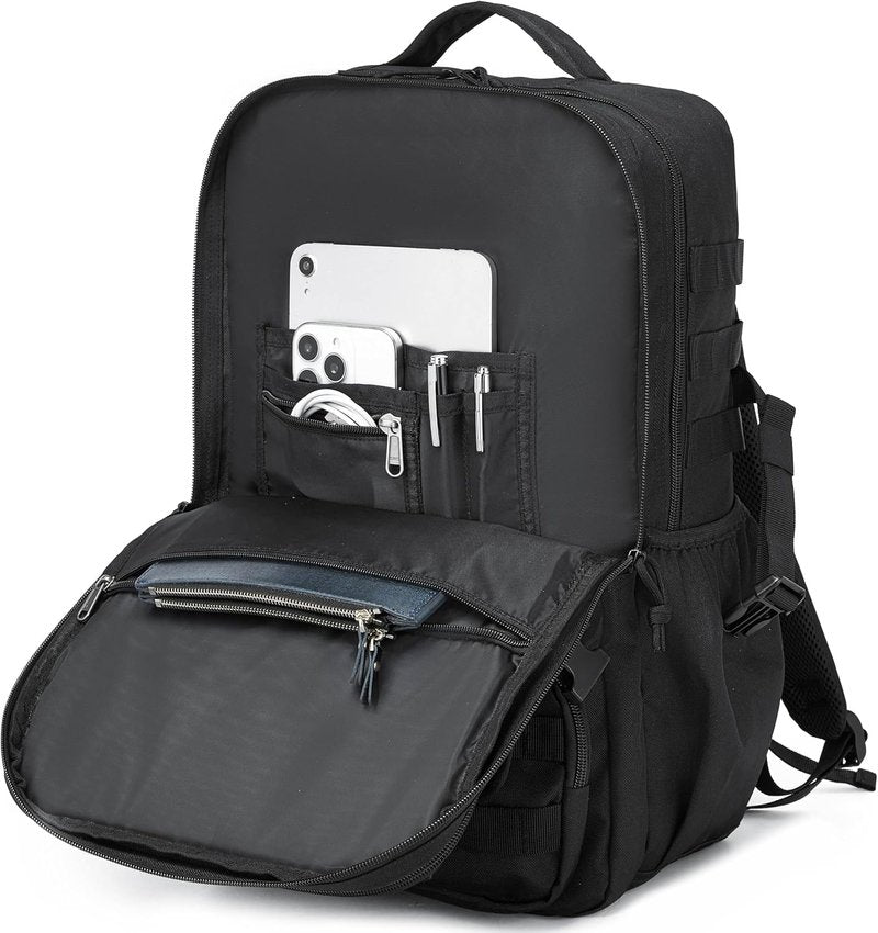 Tactical Backpack - Military Waterproof Outdoor Gear with Multiple Pockets | Black, 35L