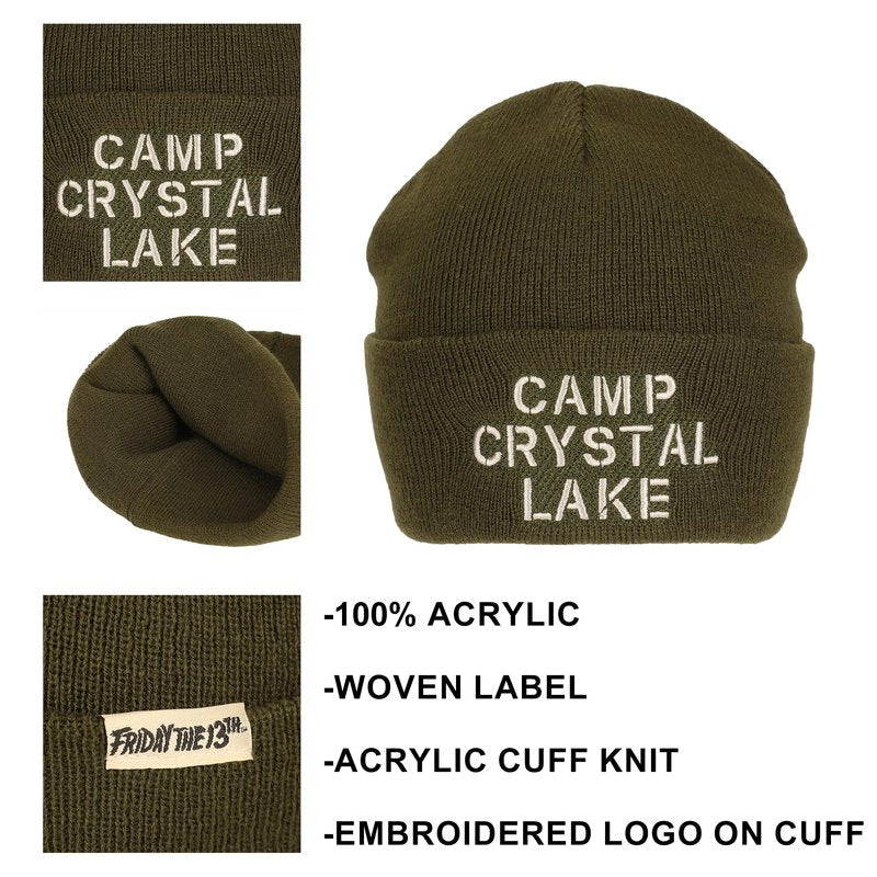 Bioworld Friday The 13th Camp Crystal Lake Adult Ribbed Knit Beanie