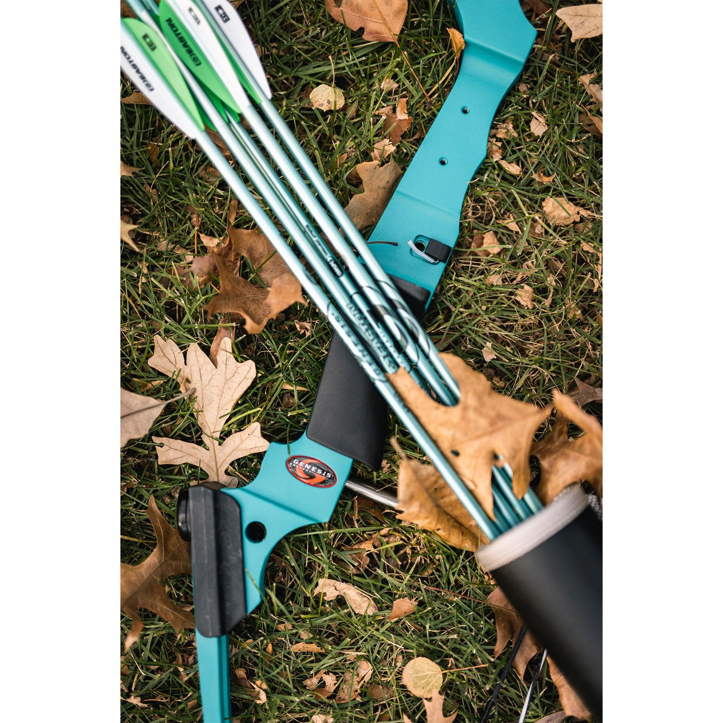 Genesis Archery Original Compound Bow with Adjustable Riser, 15"-30" Draw Length, 10-20 lb Draw Weight, All Skill Levels, Draw Hand - Right, Green