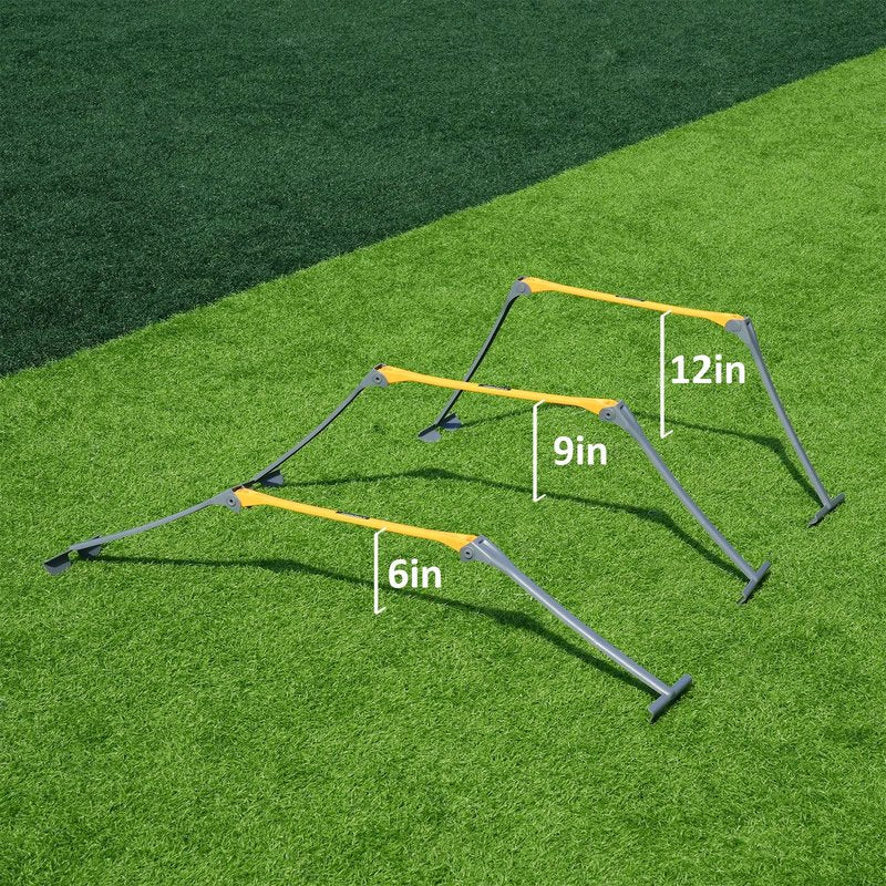 PodiuMax Portable Height Adjustable Sports Training Hurdle (6", 9", 12"), Lightweight, Innovative Foldable Design, Collapsible Safe, 6 per Pack
