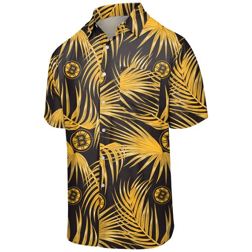FOCO NHL Mens Floral Shirt: Boston Bruins, Medium