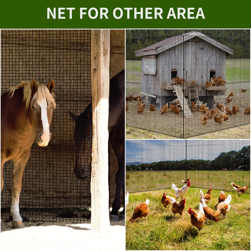 NQB Golf Net & Practice Net with Steel Hanging Kit & Nylon Rope, Golf Hitting Net for Golf, Baseball, Hockey, Soccer Net or Indoor Garage, and Driving Nets for Backyard