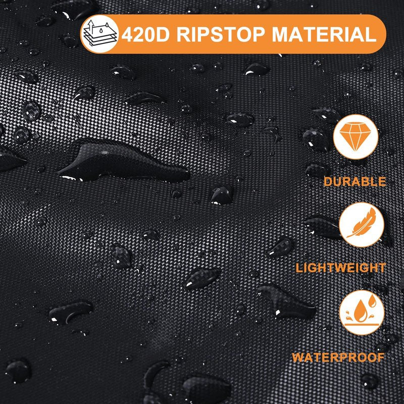Bike Cover Waterproof Outdoor Bicycle Covers with Lock Holes & 3 Buckles 420D Heavy Duty Ripstop Material Anti UV Snow Wind Proof for Mountain Road City Electric Bikes Up to 68 inch