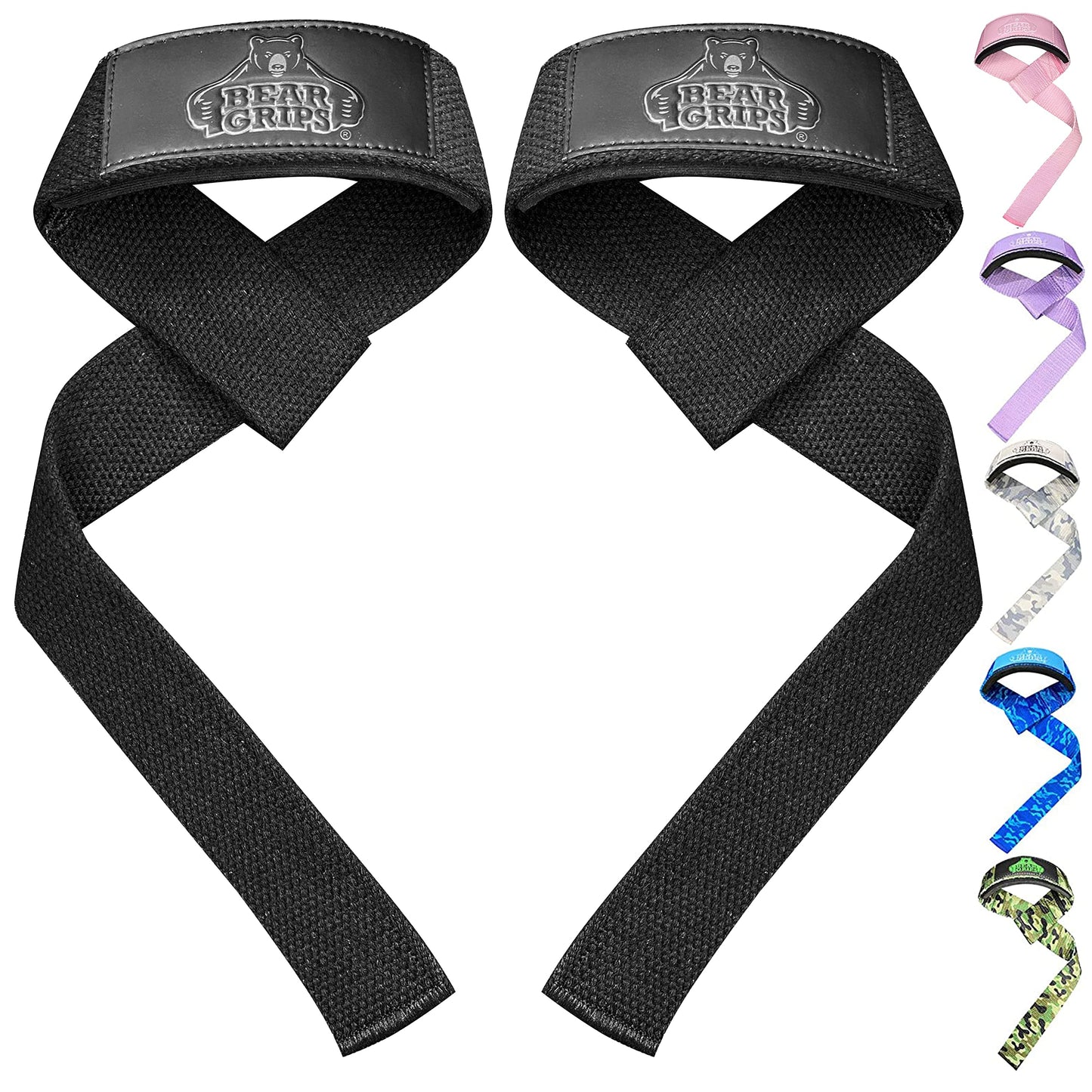 Bear Grips Lifting Straps Gym, Wrist Straps for Weightlifting, Gym Straps, Weightlifting Straps, Deadlift Straps, Weight Lifting Straps for Men, Weight Straps Lifting Women, 2 Lifting Strap Green Camo