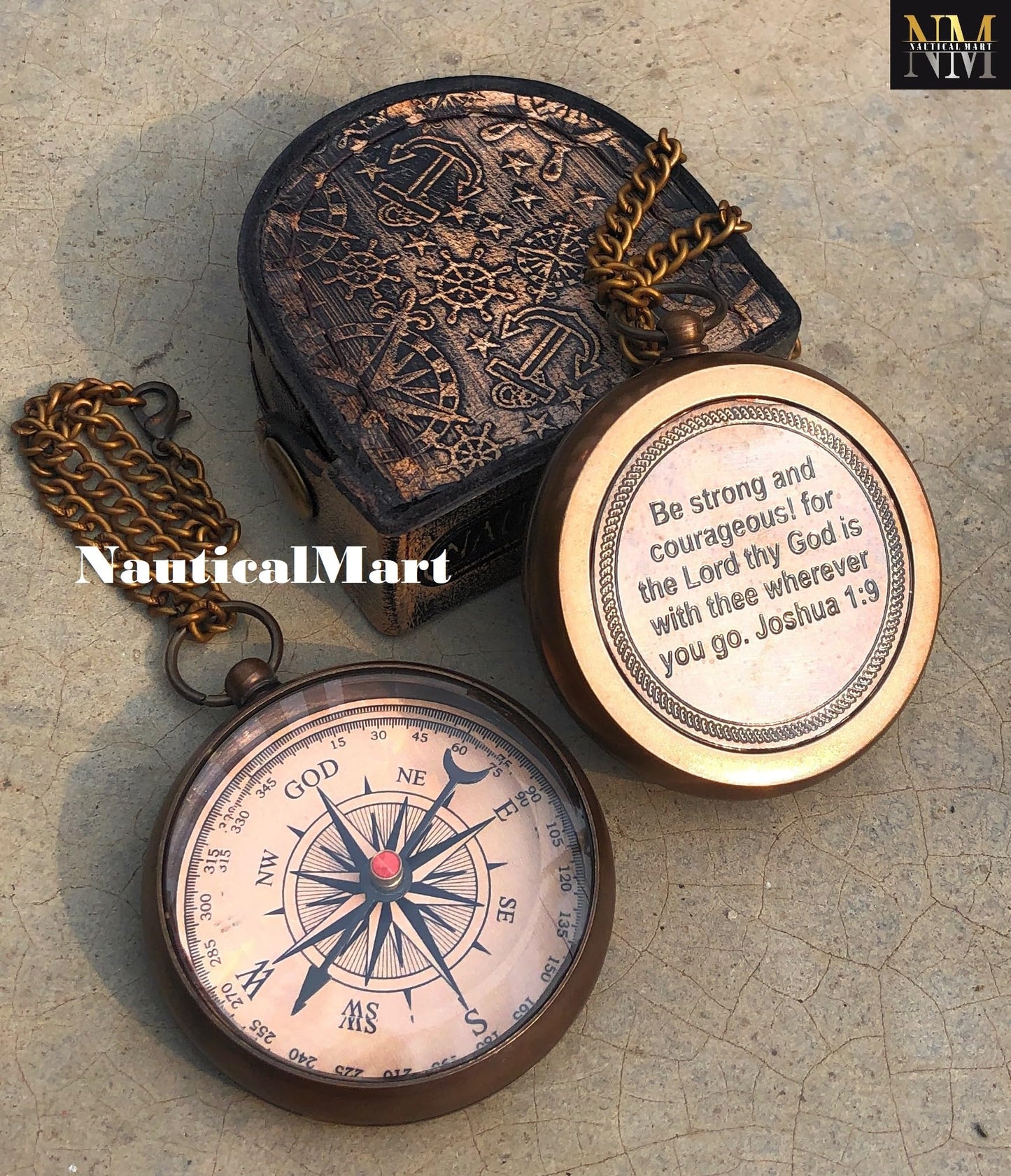 Brass Compass – “God My Lord Guide Me” Engraved, Handmade Personalized Gift for Confirmation, Baptism, Birthday & Graduation and Religious Keepsake
