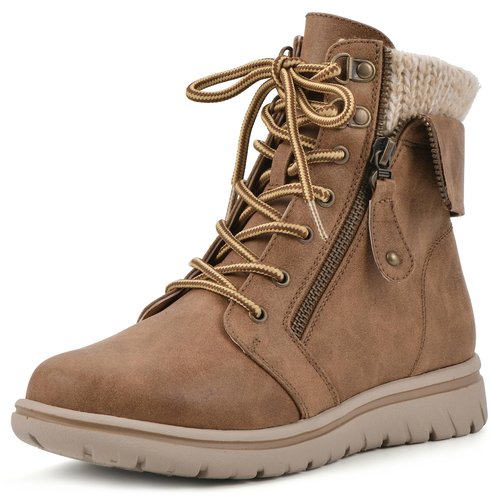 CLIFFS BY WHITE MOUNTAIN Women's Shoes Hope City Hiker Boot, Tan/Fabric/Sweater, 6.5 W