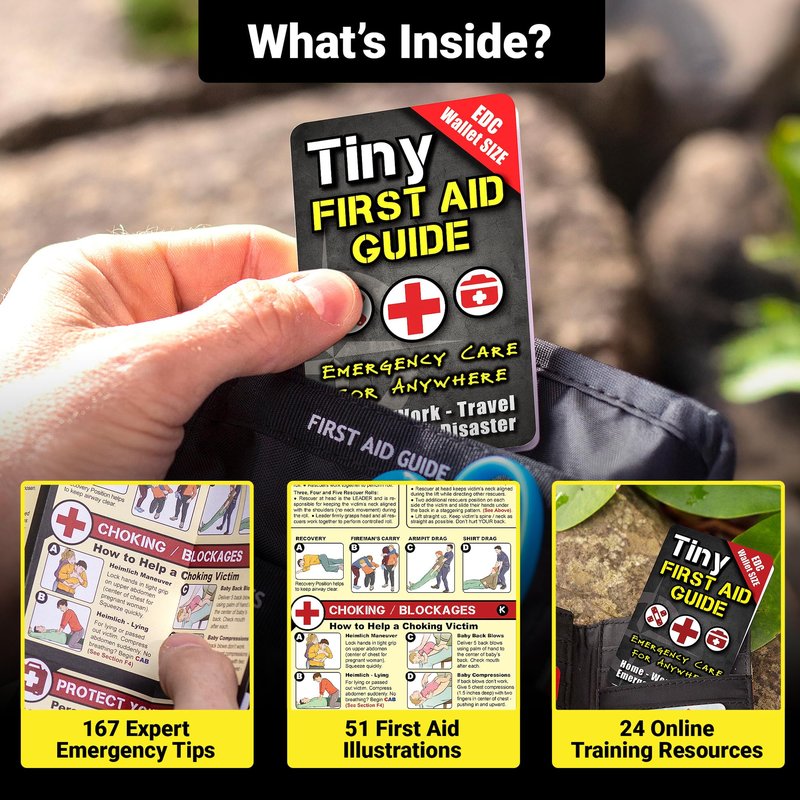 Tiny Survival, Disaster & First Aid Guide – Pocket Emergency Preparedness Handbooks for Safety, Crisis Response & Natural Disasters (3-Pack)