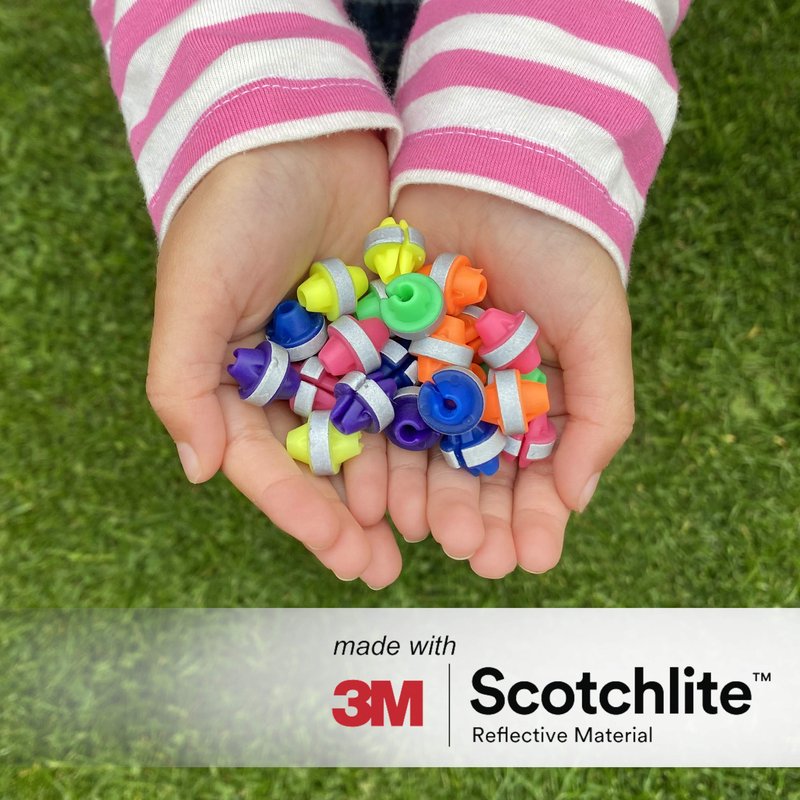 Salzmann Spoke Beads | Reflective and Colorful | Made with 3M Scotchlite | Pack of 36