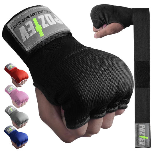 POZTEV Boxing Hand Wraps for Men & Women - Boxing Quick Wraps Inner Gloves Kickboxing Handwraps for Boxing Gloves Gear Knuckle Support Elastic Wrist Straps for Training MMA Shadowboxing Muay Thai