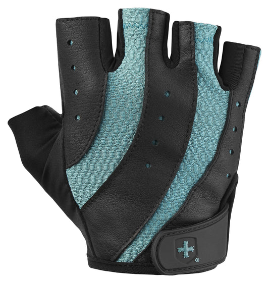 Harbinger Women's Pro Gloves with Vented Cushioned Leather Palm for Weightlifting, Training, Fitness, and Gym Workouts Medium