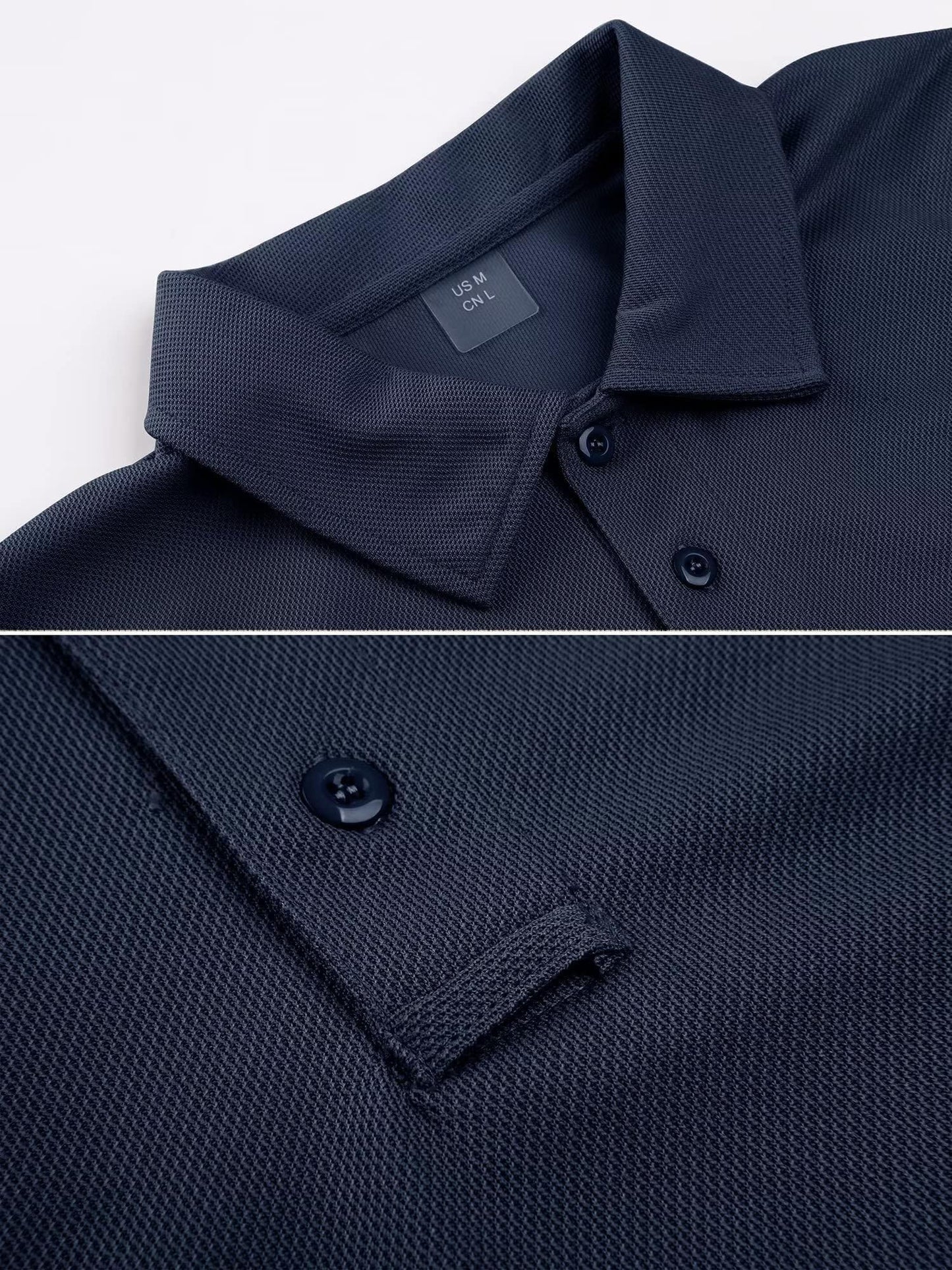 MAGCOMSEN Mens Polo Shirts Short Sleeve T Shirts Golf Shirts Hiking Hunting Shirt Tactical Shirts Navy Blue S