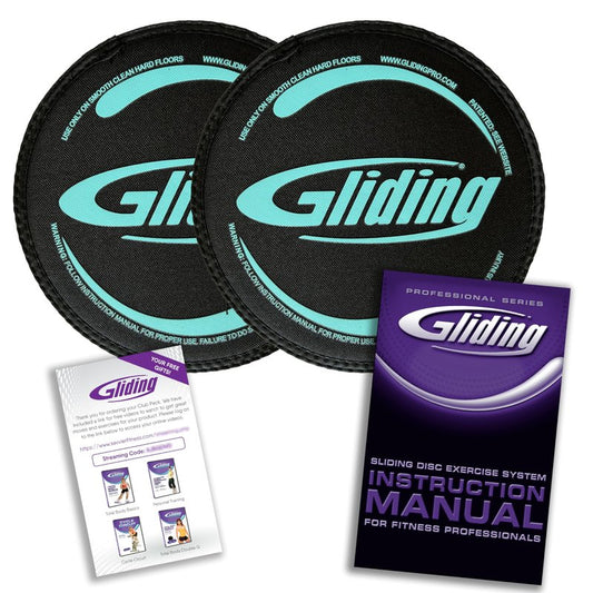Gliding Discs for Working Out - Exercise Sliders for Hardwood Floors - Workout Sliders Disc for Full Body Resistance Workout - Ideal for Barre, Yoga, Pilates & More - Includes 4 Video Workouts, Black