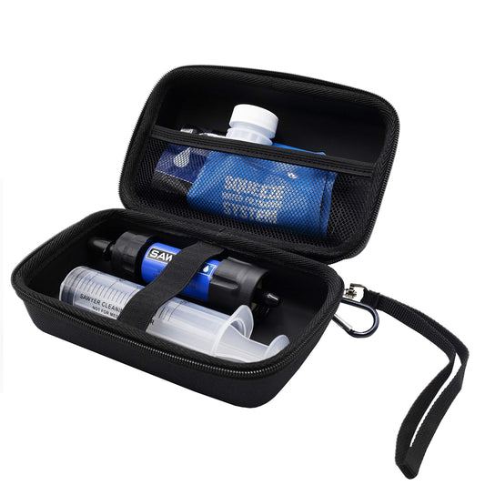 ProCase Water Filter Case for Sawyer Products Mini Water Filtration System, Hard Carrying Case Shockproof EVA Storage Case for Drinking Straw, Squeeze Pouch and Other Accessories(Case Only)-Black